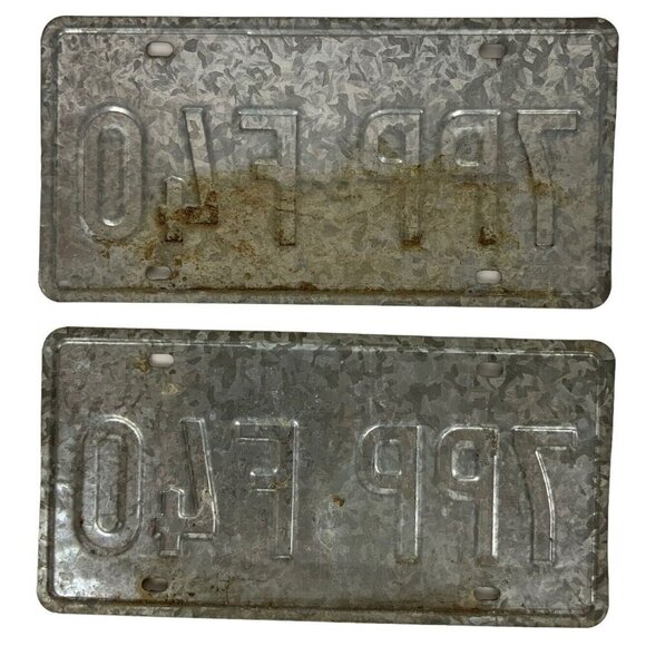 Texas Truck Lone Star State 7PP F40 License Plate Pair 2000 Garage Man Cave - Picture 2 of 2